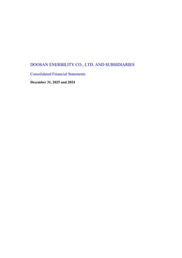 Thumbnail Doosan Enerbility Financial Statement 2024-2025