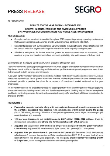 Thumbnail SEGRO Financial Report 2023