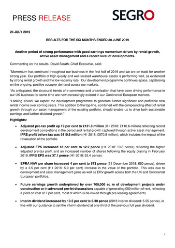 Thumbnail SEGRO Half-year Report 2019-h1