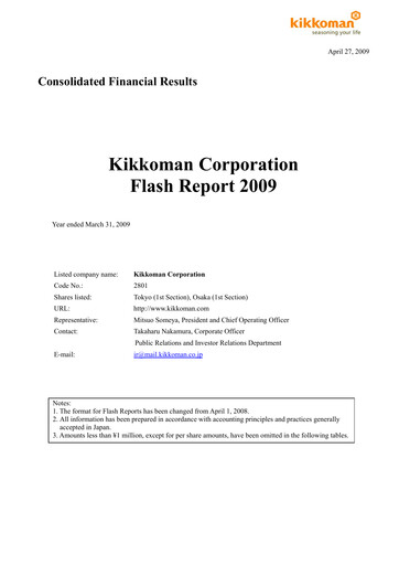 Thumbnail Kikkoman Financial Statement fy2009