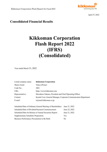 Thumbnail Kikkoman Financial Statement fy2022