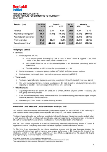Thumbnail Rentokil Initial Half-year Report 2011