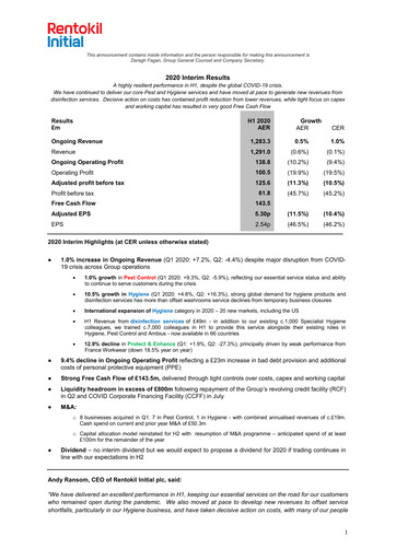 Thumbnail Rentokil Initial Half-year Report 2020