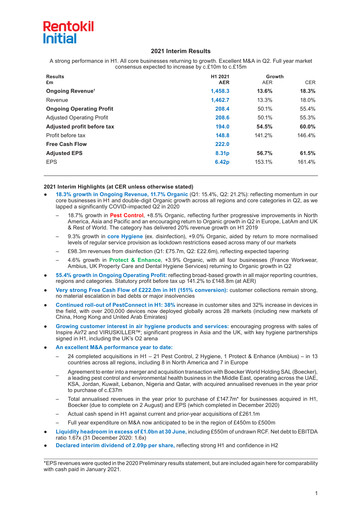 Thumbnail Rentokil Initial Half-year Report 2021