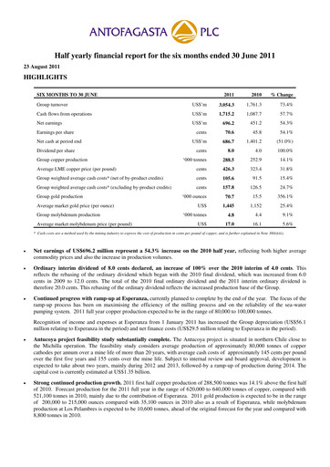 Miniature Antofagasta Rapport semestriel 2011