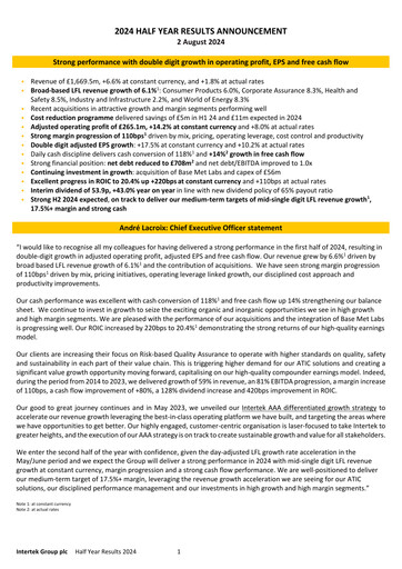 Thumbnail Intertek Half-year Report 2024-h1