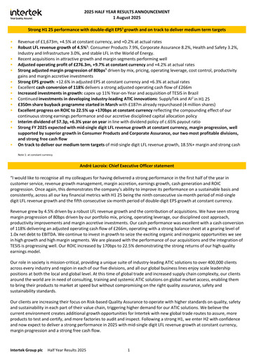 Thumbnail Intertek Half-year Report 2025-h1