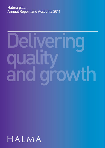 Thumbnail Halma Annual Report 2011