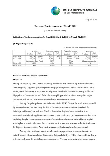 Thumbnail Nippon Sanso Financial Report 2008