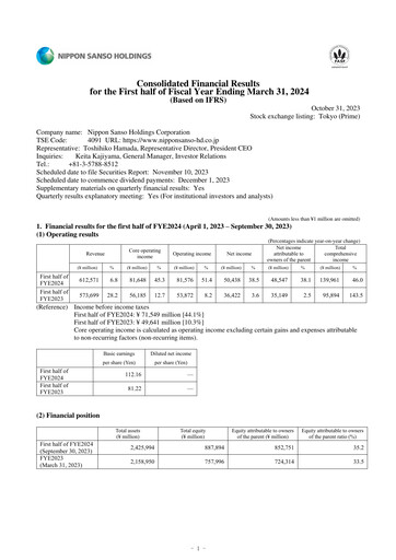 Thumbnail Nippon Sanso Half-year Report 2024-h1