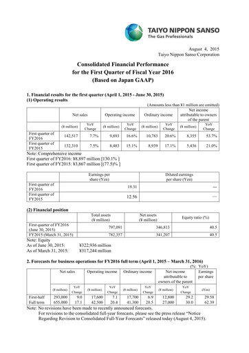 Thumbnail Nippon Sanso Quarterly Report 2016-q1