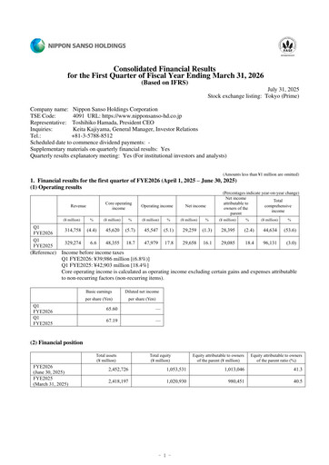 Thumbnail Nippon Sanso Quarterly Report 2026-q1