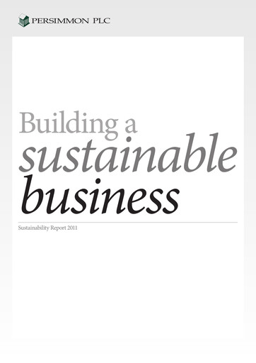 Thumbnail Persimmon Sustainability Report 2011