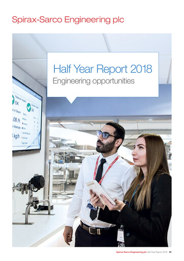 Thumbnail Spirax-Sarco Engineering Half-year Report 2018