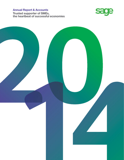 Thumbnail Sage Group
 Annual Report 2014