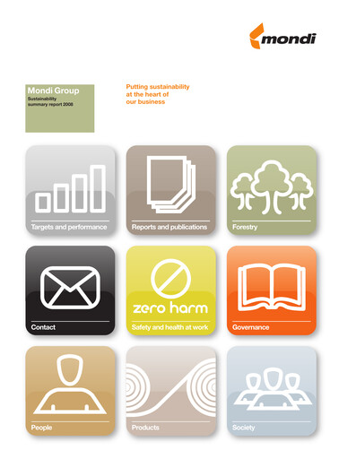Vorschaubild Mondi
 Nachhaltigkeitsbericht 2008