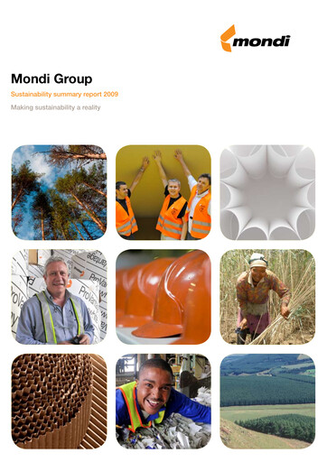 Vorschaubild Mondi
 Nachhaltigkeitsbericht 2009