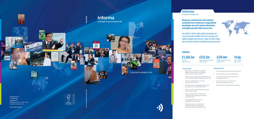 Thumbnail Informa plc Annual Report 2010