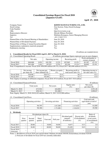 Thumbnail Koito Manufacturing Financial Statement fy2018