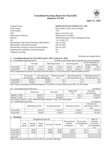 Thumbnail Koito Manufacturing Financial Statement fy2022