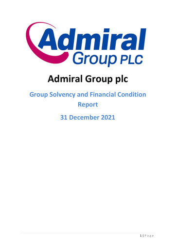 Thumbnail Admiral Group Financial Statement 2021