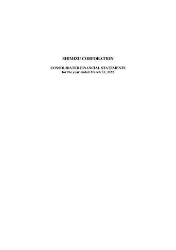 Thumbnail Shimizu Corporation Financial Statement fy2021
