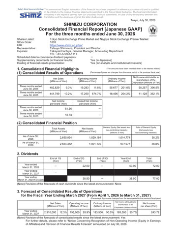 Vorschaubild Shimizu Corporation Quartalsbericht 2027-q1