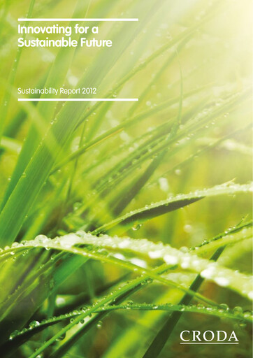 Thumbnail Croda International Sustainability Report 2012
