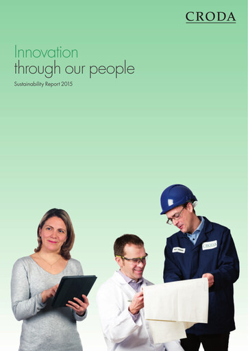 Thumbnail Croda International Sustainability Report 2015