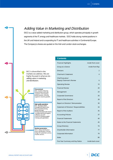Thumbnail DCC plc Annual Report 2001