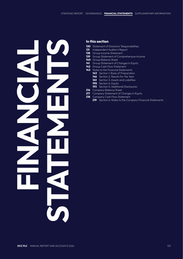Miniature DCC plc Bilan financier 2026