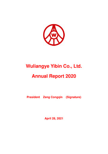 Thumbnail Wuliangye Yibin Annual Report 2020