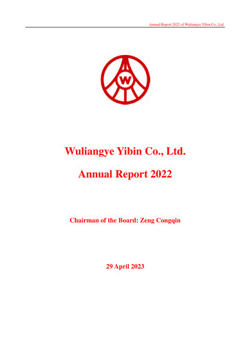 Thumbnail Wuliangye Yibin Annual Report 2022