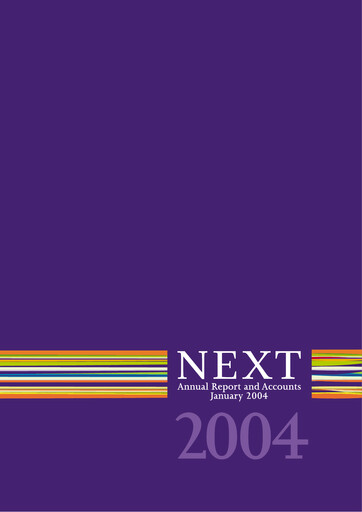 Thumbnail Next plc
 Annual Report 2003-2004