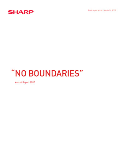 Miniature Sharp Corporation Rapport annuel 2007
