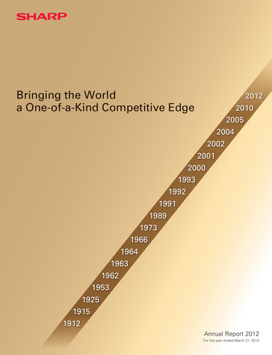 Miniature Sharp Corporation Rapport annuel 2012