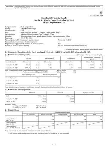 Miniature Sharp Corporation Rapport semestriel 2026-h1