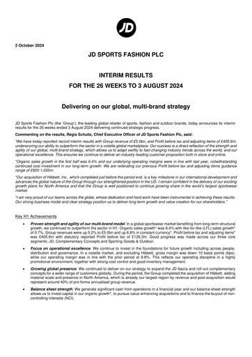 Thumbnail JD Sports Fashion

 Half-year Report 2024-h1