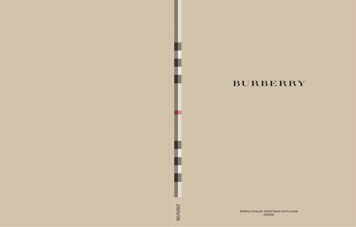 Miniature Burberry Rapport annuel 2005-2006