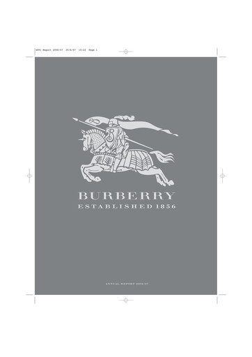 Miniature Burberry Rapport annuel 2006-2007