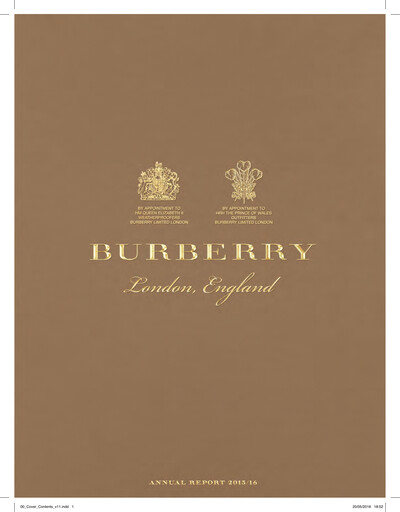 Miniature Burberry Rapport annuel 2015-2016