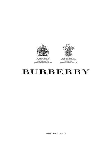 Miniature Burberry Rapport annuel 2017-2018