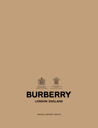 Miniature Burberry Rapport annuel 2018-2019