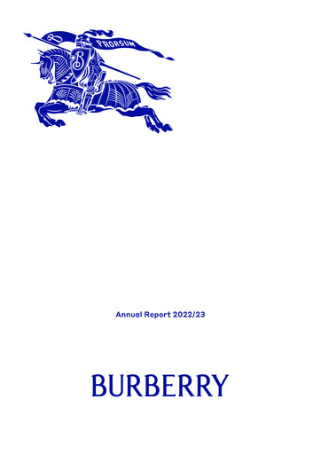 Miniature Burberry Rapport annuel 2022-2023