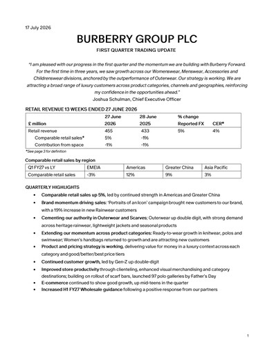 Thumbnail Burberry Quarterly Report 2026-2027-q1