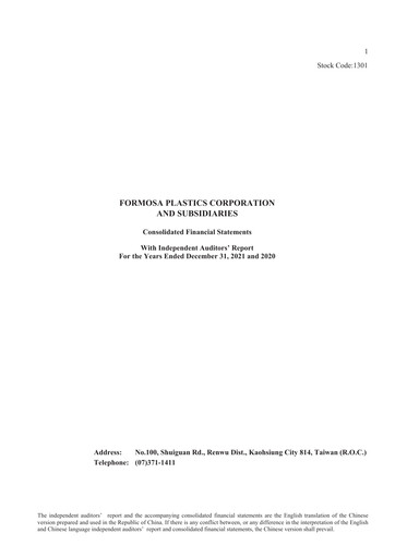 Thumbnail Formosa Plastics Financial Statement 2021