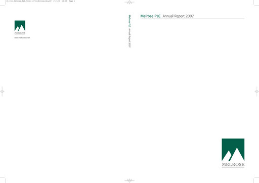 Thumbnail Melrose Industries Annual Report 2007