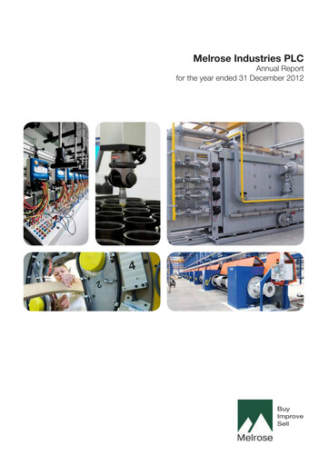 Thumbnail Melrose Industries Annual Report 2012