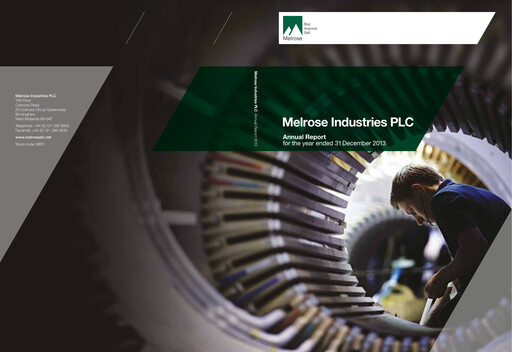 Thumbnail Melrose Industries Annual Report 2013