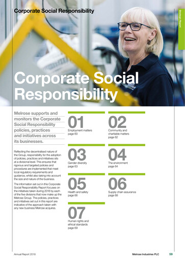 Thumbnail Melrose Industries Sustainability Report 2018